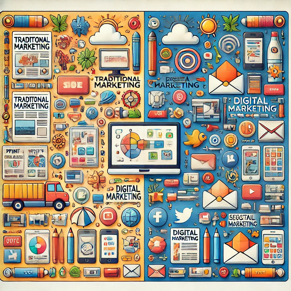 Key Differences Between Traditional Digital Marketing Marketings Hubs